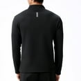 thumbnail image 4 of pstuiky camisa de manga larga para hombre, Camiseta deportiva de manga larga para hombre, color liso, con cuello alto y media cremallera, ideal para fitness y tiempo libre xxl, 4 of 9