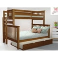 thumbnail image 1 of Bedz King Bunk Beds Twin over Full Mission Style with End Ladder and a Twin Trundle Espresso, 1 of 3