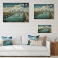 thumbnail image 4 of Designart "Miami Sunshines State Cityscape Radiance III" Florida Print on Natural Pine Wood, 4 of 5