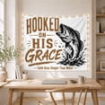 thumbnail image 5 of Dynamic Bass Fish with Leaping Dramatically Churning, Inspirational Illustration for Quote Lovers, Wall Decor, Housewarming Gift, Tapestry Wall Hanging for Dorm and Living Room, 5 of 7