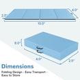 thumbnail image 5 of BalanceFrom 4-Panel All-Purpose Folding Gymnastics Workout Mat, 10' x 4' x 2", Light Blue, 5 of 7