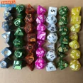 thumbnail image 3 of Juego de dados digitales poliédricos con patrón de perlas para DND, TRPG, RPG, Cthulhu, COC, juego de mesa, equipo para correr, juego de dados numéricos, 7 unidades por juego, 3 of 4