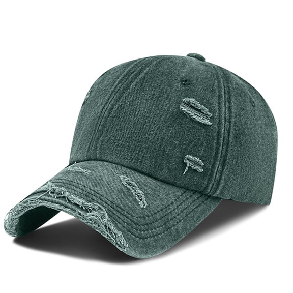 Unisex Vintage Hat for Men and Women Distressed Baseball Cap Dad Hats Adjustable Washed Mens Plain Caps Green One Size