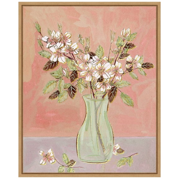 Amanti Art Here Comes the Bloom II Framed Canvas Wall Art Print