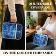 thumbnail image 5 of Xixirimido Bible Cover, Bible Carrying Book Case for Women Men, Multi-pocket Protective Church Organizer Bag with Handle Christian Gift, Blue Sika Deer Cross, 5 of 7