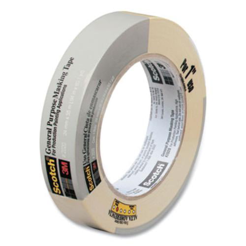 3m 2020-1A-BK Commercial-grade Masking Tape For Production Painting, 0.