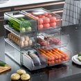 thumbnail image 7 of Pantry Organizers and Storage Bins, Refrigerator Organizer, Plastic Stackable Storage Bins with Drawers, Pull-Out Cabinet Containers for Fridge Kitchen Office (2 PACK, Extra Large & Medium), 7 of 7