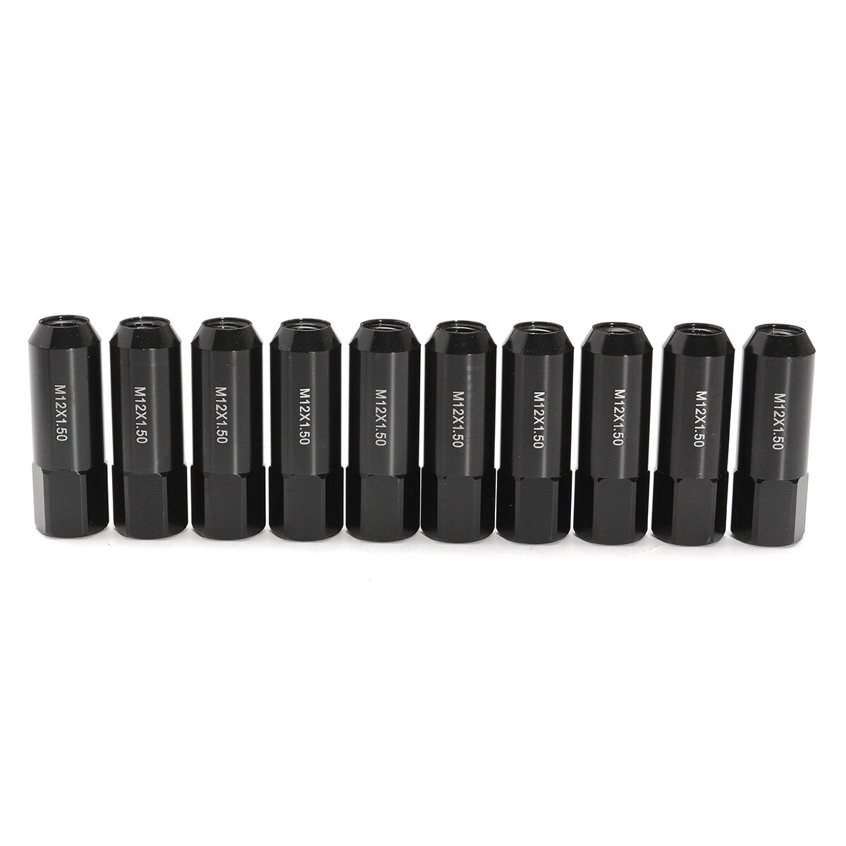 20PCS Aluminum Racing Wheel Lug Nuts Black Long M12 x 1.5 For Honda Ford Toyota