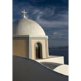 thumbnail image 2 of Young, Bill 11x14 Gold Ornate Wood Framed with Double Matting Museum Art Print Titled - Greece, Santorini Church dome against clouds, 2 of 4