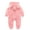 Pink, variant on Toddler Kid Jumpsuit Pants Clothes Toddler Baby Boys Girls Color Plush Cute Bear Ears Winter Thick Jumpsuit Romper Summer Jumpsuit For Girls Boys