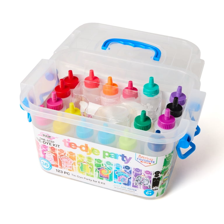 Tulip One-Step Crafts Tie-Dye Party Kit: 123 pieces for Group Fun