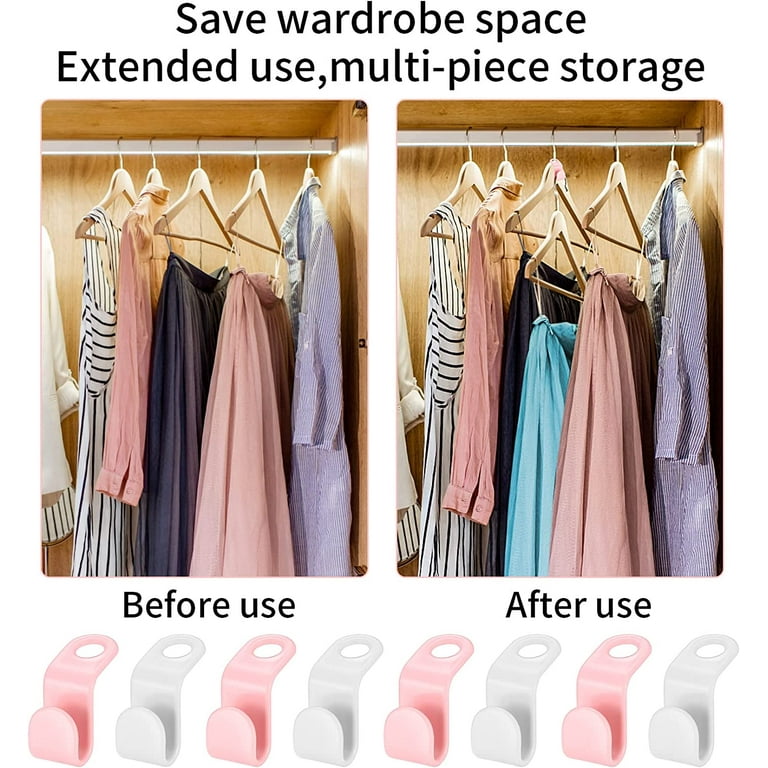 200pcs Clothes Hanger Connector Hooks, Magic Hanger Hooks, Heavy Duty  Cascading Connecting Hooks, Space-saving Hangers Extenders Clips, For  Organizing Your Closet Clothes