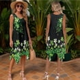thumbnail image 3 of Psesaysky St. Patrick's Day Sleeveless Dress for Women Couples Matching Outfit Shirts&Sundress for His and Her Green Leaves Piano Short Sleeve Button Down Shirts,S-5XL, 3 of 7