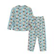 thumbnail image 2 of Goofa Funny Cartoon Pugs Printed Women’s 2 Piece Pajama Set Super,Pajamas Women's Long Sleeve Sleepwear Soft Button Down Loungewear Pjs Lounge Set Nightwear-Medium, 2 of 9