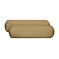 thumbnail image 1 of RSH Décor Set of 2 - Indoor/Outdoor Decorative Neckroll/Throw Pillow Made with Solid Tan Fabric (24" x 8") - Choose Size and Choose Color, 1 of 5