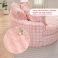 thumbnail image 2 of LAZZO 83’’ Extra Large Round Boneless Sofa – Ultra Plush Memory Foam Bubble Couch with Deep Seat, Double Cushion – Cozy Circle Bed for Living Room & Bedroom, Pink, 2 of 7
