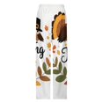thumbnail image 4 of Autumn Happy Thanksgiving Turkey Pajama Pants Loose Pajamas Female Breathable Home Trousers Leisure Sleeping Pants Large Size, 4 of 6