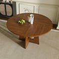 thumbnail image 4 of Round Dining Table for 4 - 47 Inch Farmhouse Kitchen Table, MDF Circle Table with Wood Grain Finish, 300lb Weight Capacity, Easy Assembly for Dining Room, Kitchen, Living Room - Spiced Round Table, 4 of 18