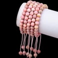 thumbnail image 2 of Natural Healing Power Gemstone Crystal Beads Unisex Adjustable Macrame Bracelets 8mm,Rhodochrosite, 2 of 4