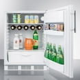thumbnail image 4 of Summit FF61ADA 24 ADA Compliant Freestanding Compact Refrigerator with 5.5 cu. ft. Capacity  Wine Shelf  Crisper  Door Storage  Glass Shelves and Interior Lighting: White with Pro Style Handle, 4 of 8