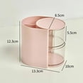 thumbnail image 5 of SDJMa Double-Layer Rotating Hair Accessory Storage Box, Transparent Jewelry Organizer with 180掳 Swing Design, for Headbands, Clips, Makeup (Pink), 5 of 5