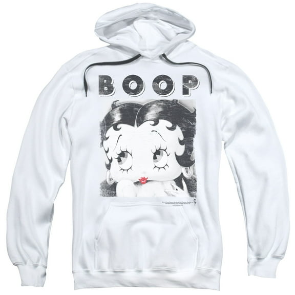 Betty Boop Men's Not Fade Away Hooded Sweatshirt Medium White