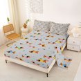 thumbnail image 2 of Homewish Lovely Dachshund Bed Sheets,Cartoon Pet Dog Full Size Sheets,Gray,4 Pieces,1 Flat Sheet, 1 Fitted Sheet and 2 Pillowcases, 2 of 6