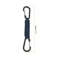 thumbnail image 2 of Uxcell Paracord Keychain, Braided Lanyard Key Clip Double D Rings Survival Keychains Blue, 2 of 5