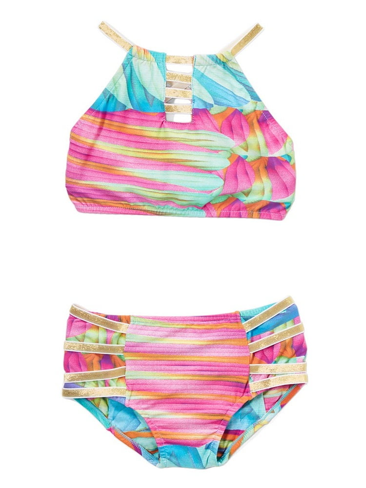 Azul Swimwear - Azul Little Girls Multi Color Good As Gold High Top ...