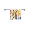 thumbnail image 2 of MKHERT Watercolor Multicolored Pretty Feathers Pattern Bath Towel Shower Towel Wash Cloth Face Towels 16x28 inches, 2 of 3