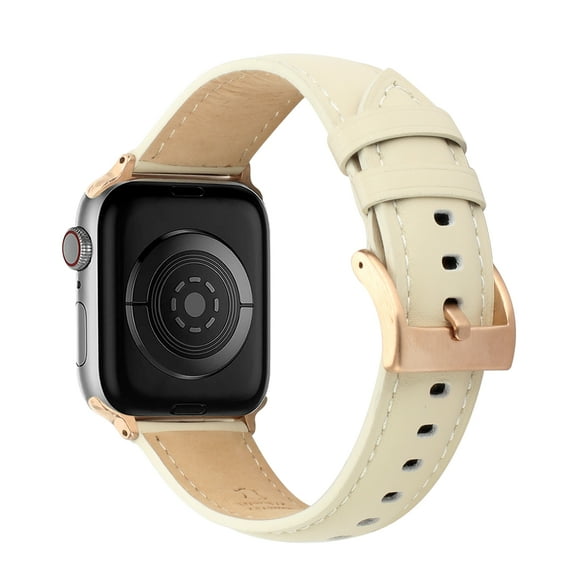 Xpm Compatible with Apple Watch 41mm Series 9 Luxury Leather Replacement Band Strap Wristbands Design Buckle for iWatch Series 9 [41mm] [ Royal Beige ]