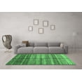 thumbnail image 3 of Ahgly Company Indoor Square Abstract Emerald Green Modern Area Rugs, 3' Square, 3 of 4