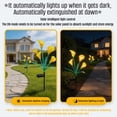 thumbnail image 1 of Artificial Solar Light Ground Stake Fake Flower For Garden Outdoor Faux With LED Lamp Waterproof Yard Decoration For Patio, 1 of 6