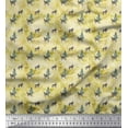 thumbnail image 1 of Soimoi Green Silk Fabric Tree Animal Print Sewing Fabric BTY 44 Inch Wide, 1 of 3