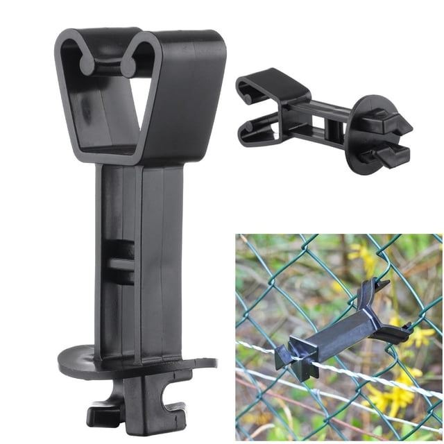 Aisetmoon 25Pcs U Post Extended Electric Fence Insulator, Standard Snug Fit Snug on Insulators, Fence Wire Holding Insulator Elect