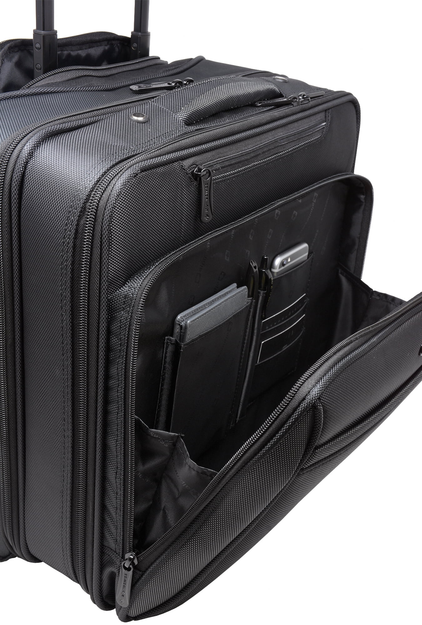 Alpine Swiss Rolling Briefcase Wheeled Overnight Carry on Bag up to 15.6” Laptop