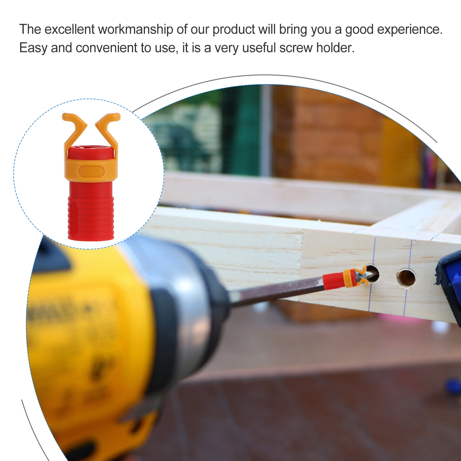 KONTONTY 6pcs Plastic Screw Clamper Holder Fixing Sleeve Woodworking Tool For Screw Gripper For Carpentry Projects