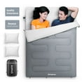 thumbnail image 7 of KingCamp Double Sleeping Bag Lightweight 2 Person 20 Degree with 2 Pillows for Adults, 87x59"Grey, 7 of 7