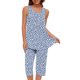 thumbnail image 4 of Conjunto de Ropa de Salón para Mujer Cuello Redondo Blusa sin Mangas Sólida Y Pantalones Cortos de Cintura Elástica Pantalones, Pantalones Cortos de Verano para Mujeres, 4 of 7