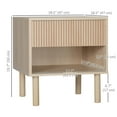 thumbnail image 3 of HOMCOM Bedroom Nightstand Set of 2, Side Table with Storage Shelf, Drawer, 3 of 10