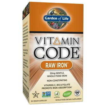 Garden of Life Vitamin Code Iron, 30 Capsules