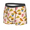 thumbnail image 5 of Goofa Hamburger Pizza Coke Printed Men's Boxer Briefs Underwear, Moisture-Wicking Underwear, Trunk,Soft and Breathable Cotton Underwear-Small, 5 of 9