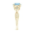 thumbnail image 3 of Angara Natural 1.6 Ct. Aquamarine Solitaire Ring in 14K Yellow Gold for Women (Ring Size: 9), 3 of 10