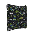 thumbnail image 2 of Bingfone Space Rockets Linen Throw Pillow Covers Cushion Case Pocket Button Vintage Farmhouse Pillowcase-16"x16", 2 of 9