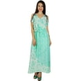 thumbnail image 2 of Bimba Women Casual Cold-Shoulder Long Maxi Dress Boho Chic Summer Clothing, 2 of 9