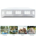 thumbnail image 6 of Kepooman 10'x30' Outdoor Party Tent, Wedding Sun Shelter with 5 Removable Sidewalls, Waterproof Tent for Outdoors, White, 6 of 7