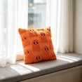 thumbnail image 4 of Gumesh Halloween Decor Throw Pillow Covers-18x18 Inches Ivory Cute Ghost Hugging Pumpkin, Plush Soft for Spooky Season & Cozy Fall Decor, 4 of 7