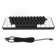 thumbnail image 1 of Teclado mecánico de 61 teclas con interruptor azul, teclado mecánico para juegos RGB con cable y efecto de iluminación genial para estudio en la oficina, blanco y negro, 1 of 5