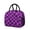 Purple and Black, variant on Pink Wavy Checkered Pattern Insulated Leakproof Lunch Box for Work, Lunch Bag for Women Men, Loncheras Para Mujer for Beach Travel Picnic Camping