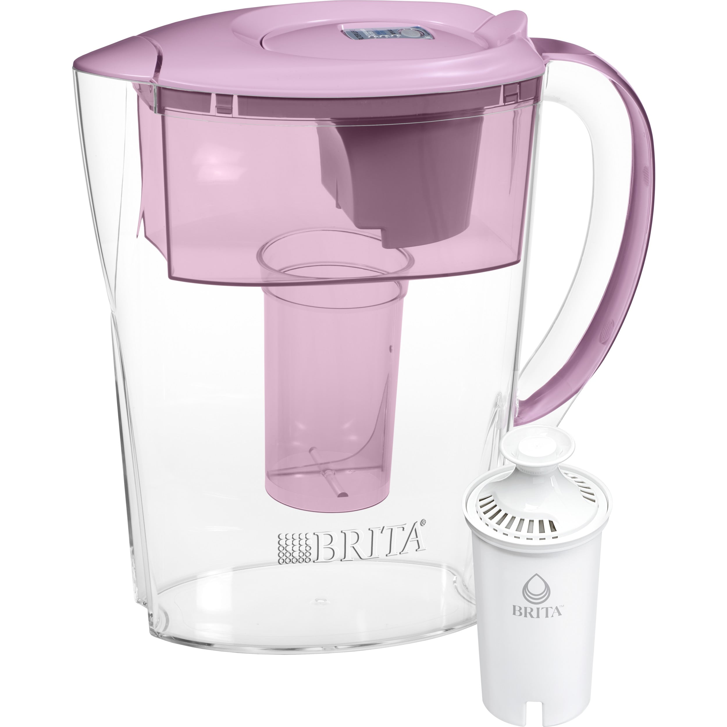 Brita Small 6 Cup Space Saver Water Filter Pitcher with 1 Standard Filter, Space Saver, Lilac